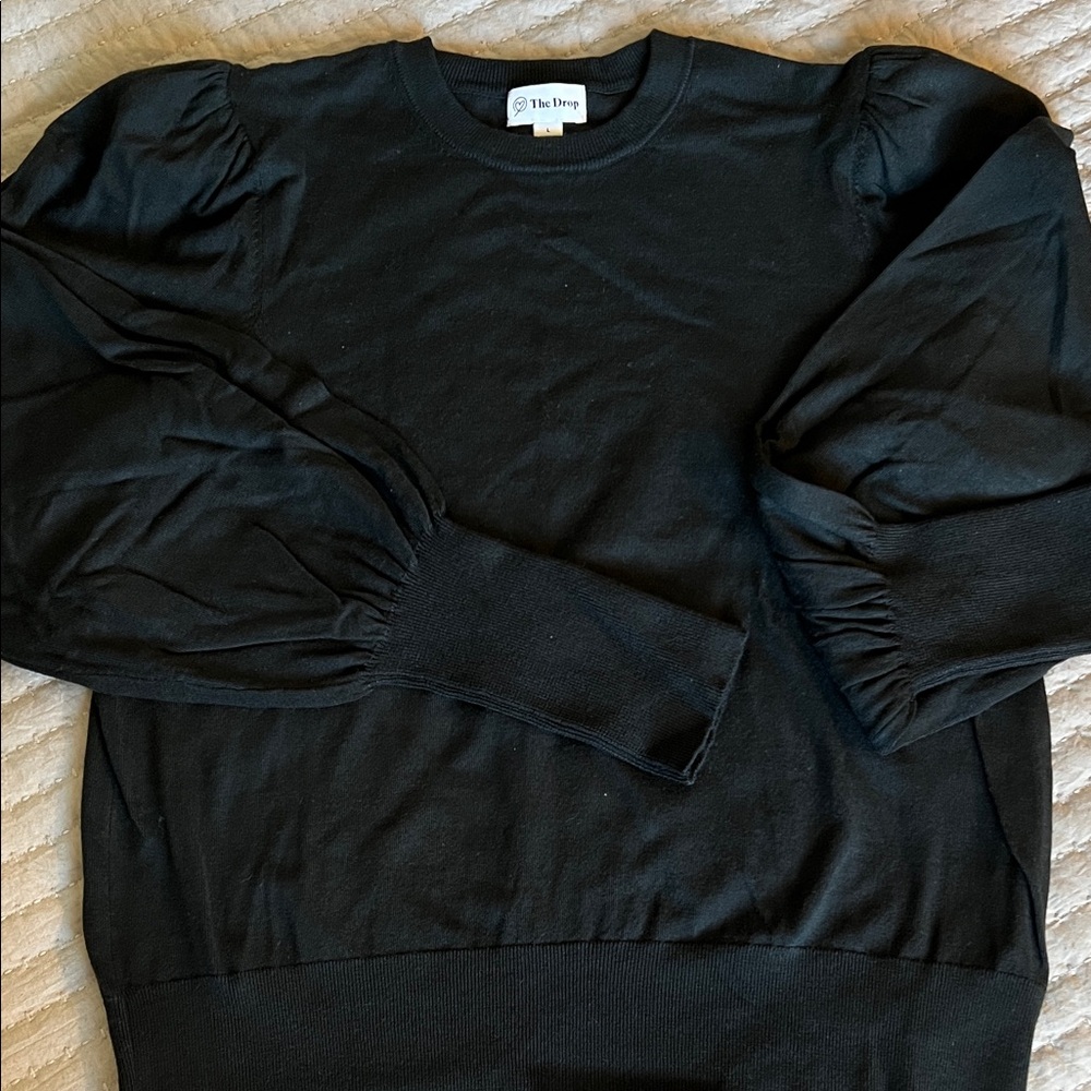 The Drop Women's Black Crewneck Sweater